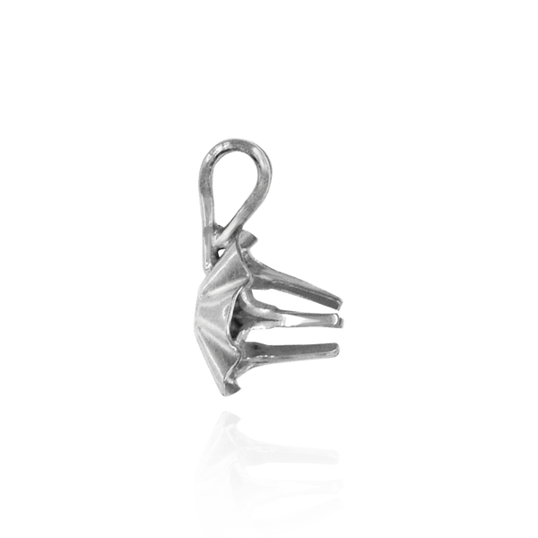 ITI NYC Round Six Prong Buttercup In Reflector Pendants in 14K Gold (2.00 mm - 4.00 mm)