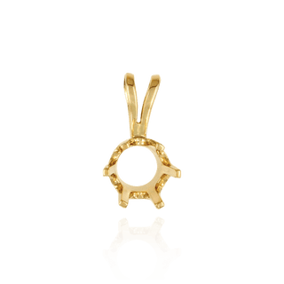 ITI NYC Round Six Prong Standard Pendants in 14K Gold (1.75 mm - 8.00 mm)