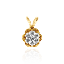 Load image into Gallery viewer, 14TT Gold ITI NYC Round Seven Stone Cluster In Reflector Pendants in 14K Gold (7 x 1.30 mm - 7 x 2.00 mm)
