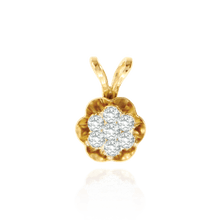 Load image into Gallery viewer, 14TT Gold ITI NYC Round Seven Stone Cluster In Reflector Pendants in 14K Gold (7 x 1.30 mm - 7 x 2.00 mm)
