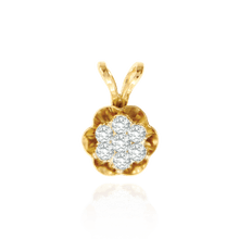 Load image into Gallery viewer, 14TT Gold ITI NYC Round Seven Stone Cluster In Reflector Pendants in 14K Gold (7 x 1.30 mm - 7 x 2.00 mm)
