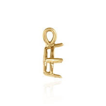 Load image into Gallery viewer, 14K Gold, 18K ITI NYC Square Four Prong Double Wire Pendants in 18K Gold (3.00 mm - 5.50 mm)
