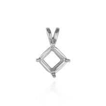 Load image into Gallery viewer, ITI NYC Square Four Prong Double Wire Pendants in 14K Gold (3.00 mm - 5.50 mm)
