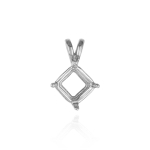 ITI NYC Square Four Prong Double Wire Pendants in 14K Gold (3.00 mm - 5.50 mm)