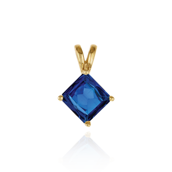 ITI NYC Square Four Prong Double Wire Pendants in 14K Gold (3.00 mm - 5.50 mm)
