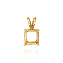 Load image into Gallery viewer, 14K Gold ITI NYC Square Four Prong Double Wire Pendants in 14K Gold (2.50 mm - 10.25 mm)
