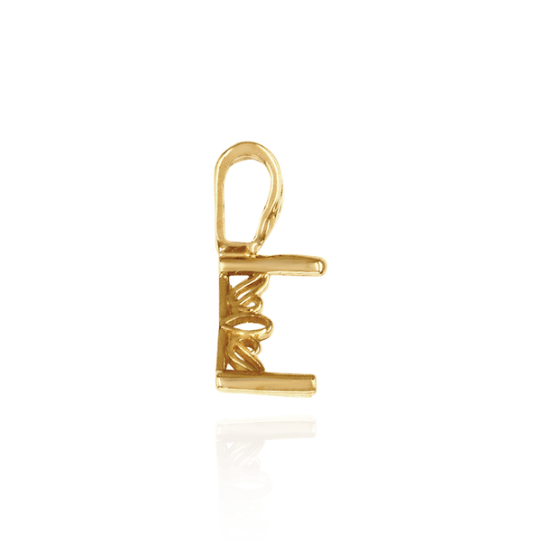 ITI NYC Triangle Shape Three Prong Filigree Pendants in 14K Gold (3.00 mm - 9.00 mm)