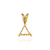 ITI NYC Triangle Shape Three Prong Filigree Pendants in 14K Gold (3.00 mm - 9.00 mm)