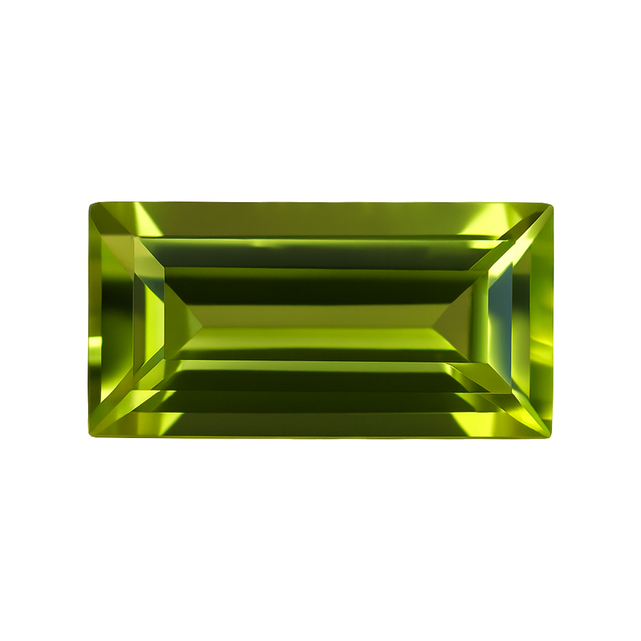 Baguette Peridot - August Birthstones