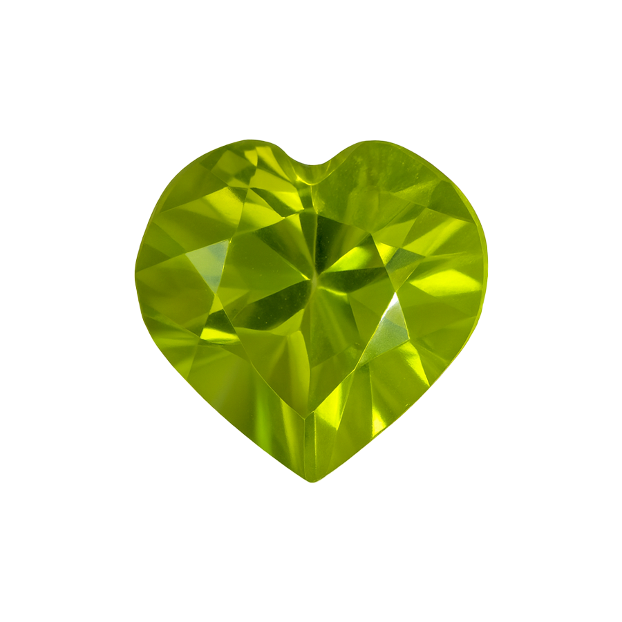 Heart Peridot - August Birthstones