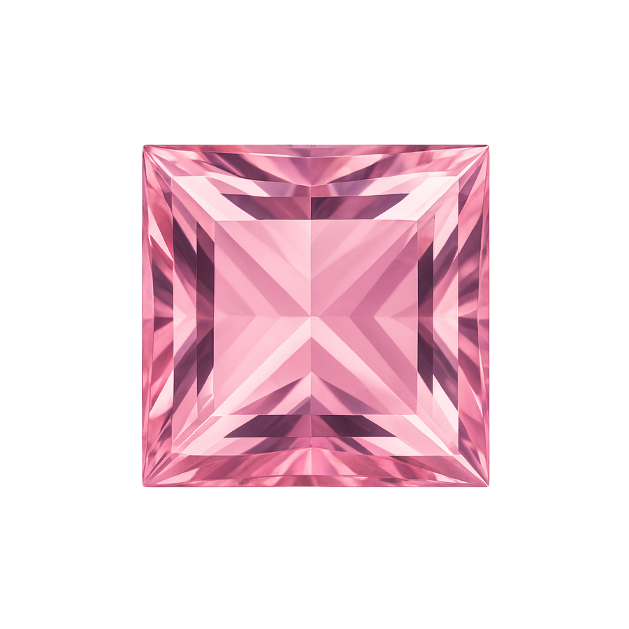 Square Pink Tourmaline - October Birthstones
