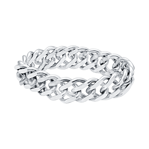 Rivington St. Rambo Chain Ring in Sterling Silver