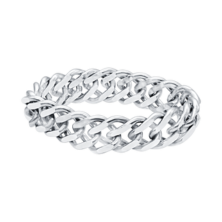 Rivington St. Rambo Chain Ring in Sterling Silver