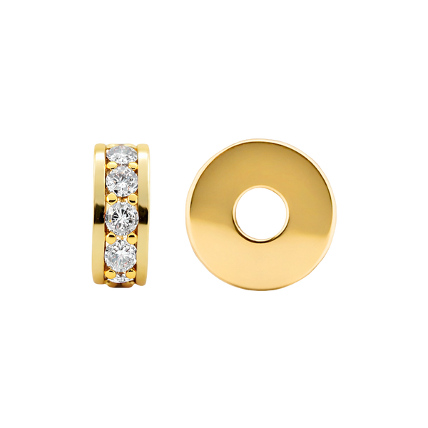 Gemstone Roundel Beads in 14K Gold (5.5 x 2.3 mm)
