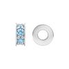 Gemstone Roundel Beads in Sterling Silver (6.3 x 2.5 mm)