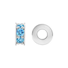 Gemstone Roundel Beads in Sterling Silver (6.3 x 2.5 mm)