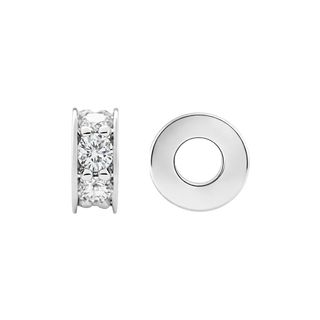 Gemstone Roundel Beads in Sterling Silver (6.3 x 2.5 mm)