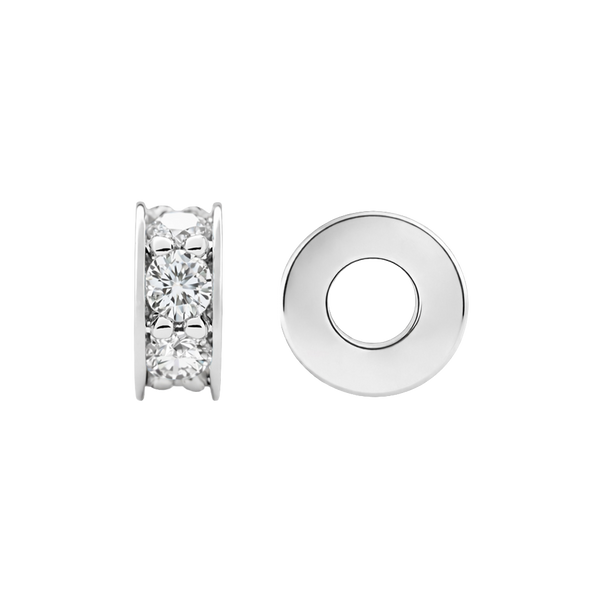 Gemstone Roundel Beads in Sterling Silver (6.3 x 2.5 mm)