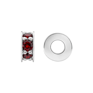 Gemstone Roundel Beads in Sterling Silver (6.3 x 2.5 mm)