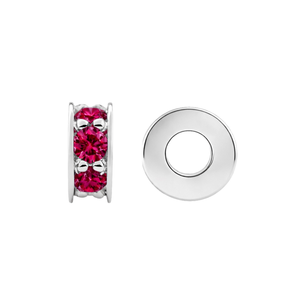 Gemstone Roundel Beads in Sterling Silver (6.3 x 2.5 mm)