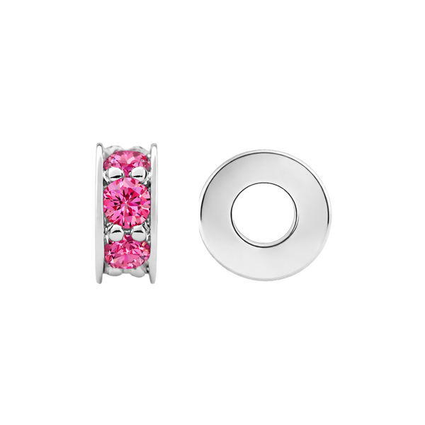 Gemstone Roundel Beads in Sterling Silver (6.3 x 2.5 mm)