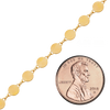Bulk / Spooled Mirror Round Disc Chain in 14K Gold-Filled (4.00 mm)