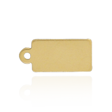 ITI NYC Rectangle Chain Tag (11.7 x 4.9 mm - 13.3 x 6 mm)