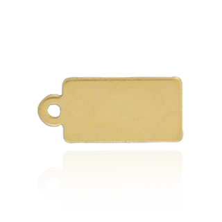 ITI NYC Rectangle Chain Tag (11.7 x 4.9 mm - 13.3 x 6 mm)