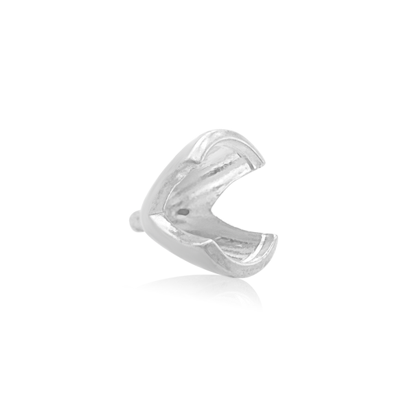 ITI NYC Round Half Tapered Bezel with Peg in Sterling Silver (4.00 mm - 8.25 mm)