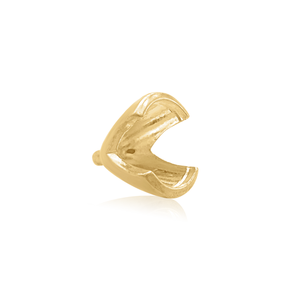 ITI NYC Round Half Tapered Bezel with Peg in 14K Gold (4.00 mm - 8.25 mm)