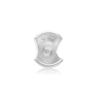 ITI NYC Round Half Tapered Bezel with Peg in Sterling Silver (4.00 mm - 8.25 mm)