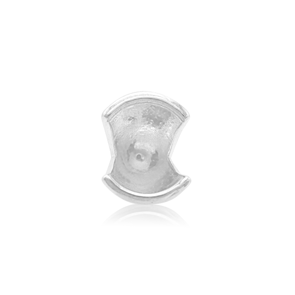 ITI NYC Round Half Tapered Bezel with Peg in Sterling Silver (4.00 mm - 8.25 mm)