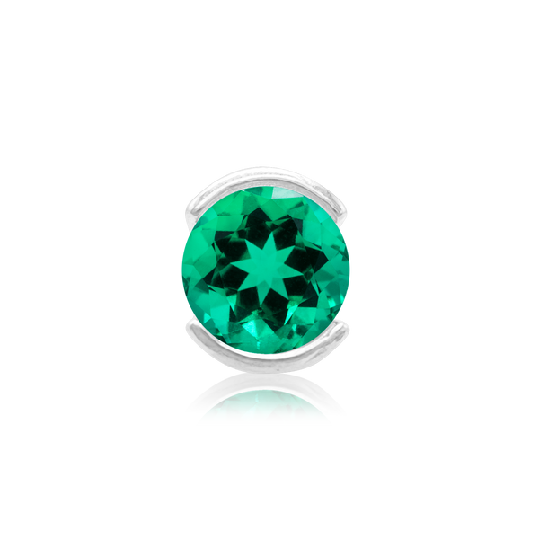 ITI NYC Round Half Tapered Bezel with Peg in Sterling Silver (4.00 mm - 8.25 mm)