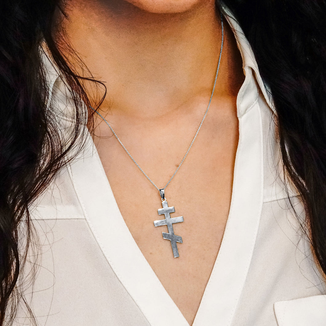 ITI NYC Russian Orthodox Cross Pendant in 14K Gold