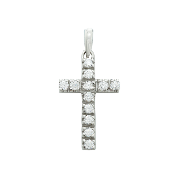 ITI NYC Cross Pendant with Diamonds in 14K Gold