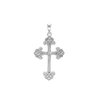 ITI NYC Budded Cross Pendant with Cubic Zirconia in Sterling Silver