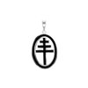 ITI NYC Papal Cross Pendant Medallion with Black Enamel in Sterling Silver