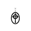 ITI NYC Celtic Cross Pendant Medallion with Black Enamel in Sterling Silver