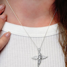 Load image into Gallery viewer, ITI NYC Angel Pendant with Cubic Zirconia in Sterling Silver
