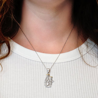 ITI NYC Madonna and Child Pendant Medallion in Sterling Silver