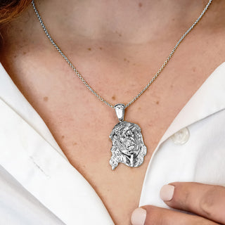 ITI NYC Jesus Christ Pendant Medallion in Sterling Silver