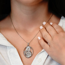 Load image into Gallery viewer, ITI NYC Madonna and Child Pendant Medallion in Sterling Silver
