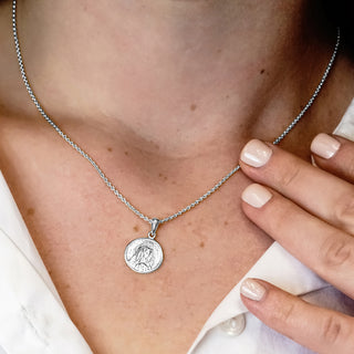 ITI NYC Madonna Pendant Medallion in Sterling Silver