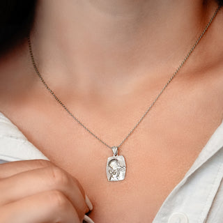 ITI NYC Praying Child Double-Sided Pendant in Sterling Silver