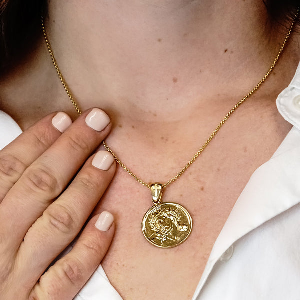 ITI NYC Double-Sided Jesus Christ Pendant Medallion in Sterling Silver