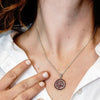 ITI NYC Hindu Lotus Pendant with Purple Enamel in Sterling Silver