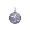 ITI NYC Hindu Om Pendant with Lavender Enamel in Sterling Silver