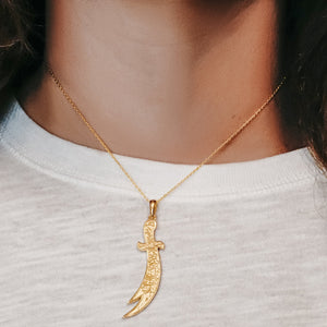 ITI NYC Zulfiqar Sword Pendant in 14K Gold