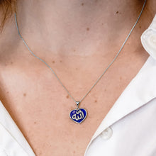 Load image into Gallery viewer, ITI NYC Allah Pendant with Purple Enamel in Sterling Silver
