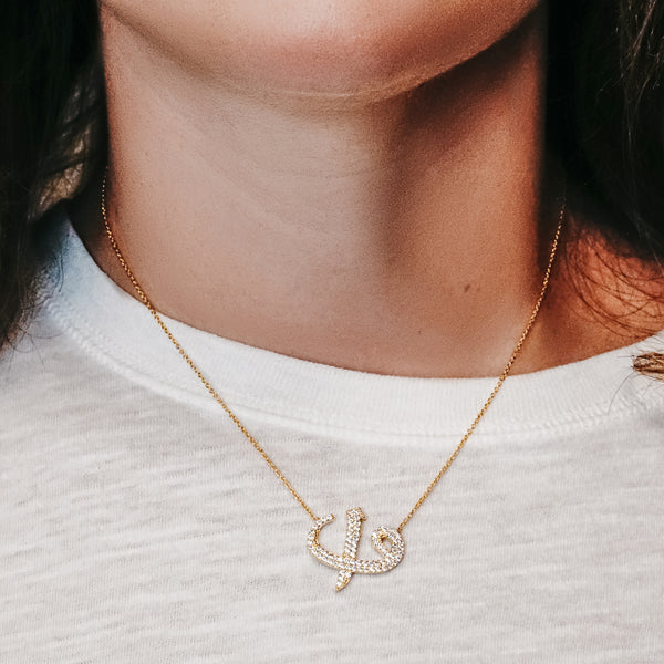 ITI NYC Alif Waw Necklace in Sterling Silver